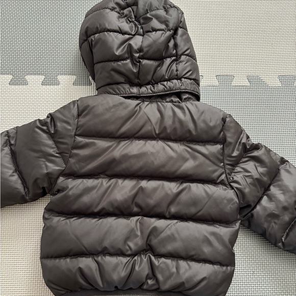 Black Puffer Jacket with Hood - Picture 4 of 4